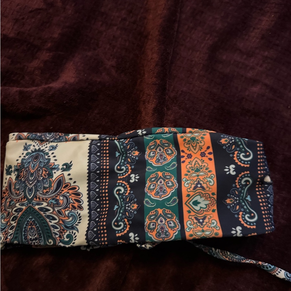 Bohemian Paisley Print Bikini Bandeau Top